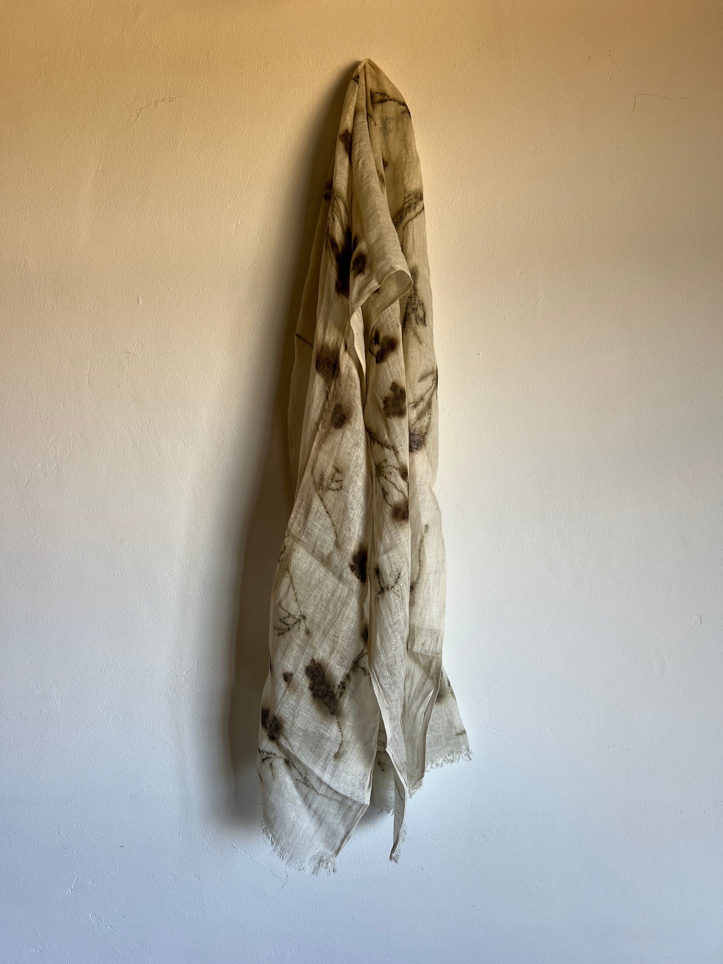 Eco-Printed Linen Scarf – Coreopsis